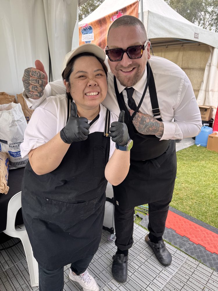 The Rice Pantry catering team celebrating at the King Charles event
